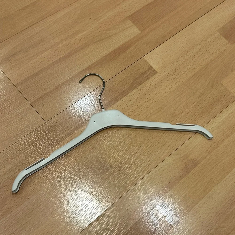 White and silver hanger